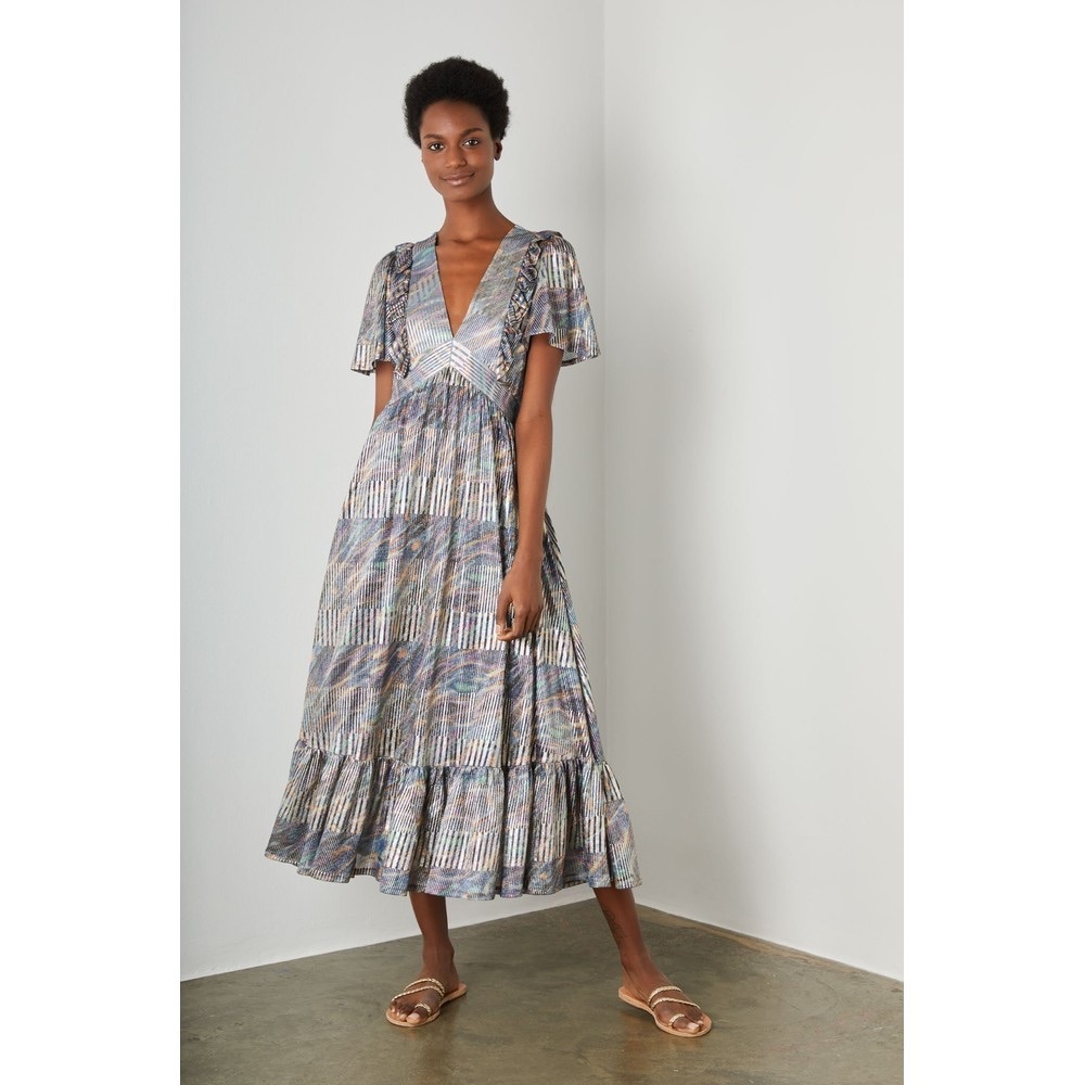 Brigitte Lurex Dress by Wyse London